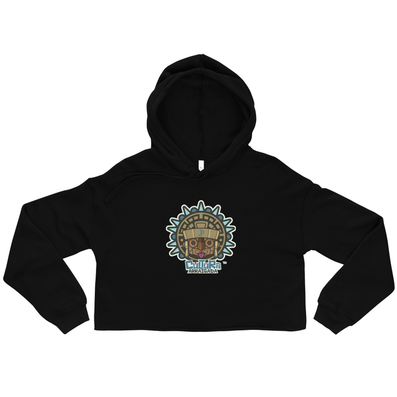 Raíz Crop Hoodie — Black